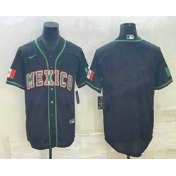 Men Mexico Baseball Blank 2023 Black World Baseball Classic Stitched Jerseys