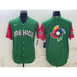 Men's Mexico Baseball 2023 Blank Green World Baseball Classic Stitched Jerseys 2