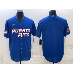 Men Puerto Rico Baseball Blank 2023 Royal World Baseball Classic Stitched Jersey