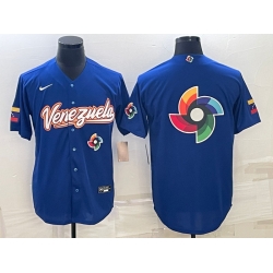 Men Venezuela Baseball 2023 Royal World Baseball Big Logo With Patch Classic Stitched Jersey