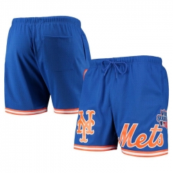 Men New York Mets Royal Team Logo Mesh Shorts