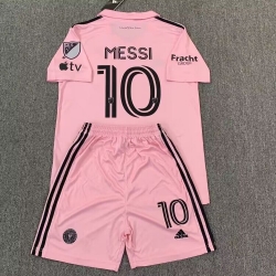 Men Women Youth Inter Miami CF #10 Lionel Messi Jersey Pink Soccer Set