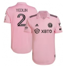 Men's Inter Miami CF DeAndre Yedlin adidas Pink 2022 The Heart Beat Kit Authentic Player Jersey