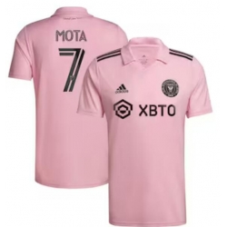 Men's Inter Miami CF Jean Mota adidas Pink 2022 The Heart Beat Kit Replica Player Jersey