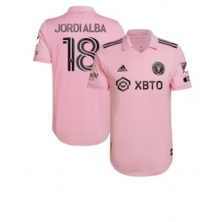 Men's Inter Miami CF Jordi Alba Ramos adidas Pink 2023 The Heart Beat Kit Authentic Player Jersey
