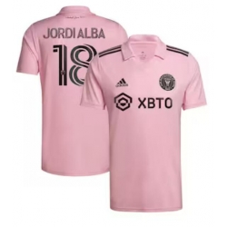 Men's Inter Miami CF Jordi Alba Ramos adidas Pink 2023 The Heart Beat Kit Replica Player Jersey
