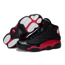 Air Jordan 13 Shoes 2013 Mens Grade AAA Grain Leather Black Red