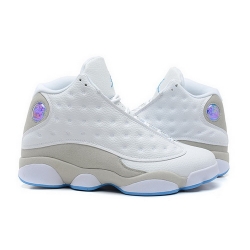 Air Jordan 13 Shoes 2013 Mens Grade AAA White Grey Blue
