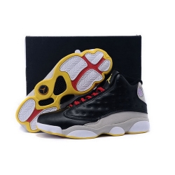 Air Jordan 13 Shoes 2015 Mens Black Grey Yellow