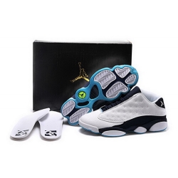Air Jordan 13 Shoes 2015 Mens Low 30th Anniversary White Black Blue