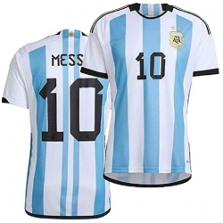 Men Argentina #10 Lion Messi white Blue 2024 Soccer Jersey
