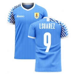 Men Uruguay #9 Luis Suarez Soccer 2024 Jersey Blue II