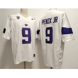 Men Washington Huskies Michael Penix Jr. #9 Stitched Football White Jersey