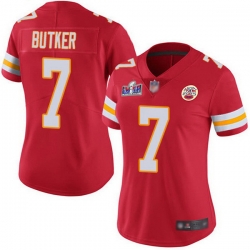 Nike Chiefs 7 Harrison Butker Red Team Color Women Bound Stitched NFL Vapor Untouchable Limited 2024 Super Bowl LVIII Jersey 