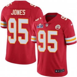 Nike Chiefs 95 Chris Jones Red Team Color Youth Bound Stitched NFL Vapor Untouchable Limited 2024 Super Bowl LVIII Jersey 