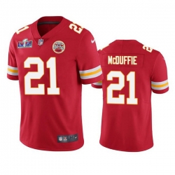 Youth Kansas City Chiefs 21 Trent McDuffie Red Vapor Untouchable Limited Stitched Football 2024 Super Bowl LVIII Jersey