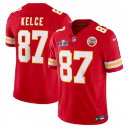 Youth Kansas City Chiefs 87 Travis Kelce Red 2023 F U S E  Vapor Untouchable Limited Stitched 2024 Super Bowl LVIII Jersey