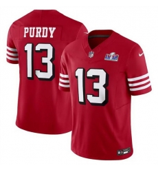 Men San Francisco 49ers 13 Brock Purdy 2023 F U S E  New Red Vapor Untouchable Limited Stitched Football 2024 Super Bowl LVIII Jersey