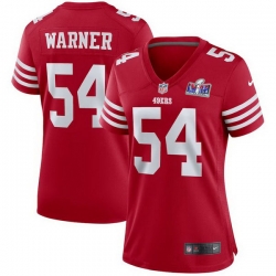 Women San Francisco 49ers 54 Fred Warner Red 2023 F U S E  Vapor Untouchable Limited Stitched Football 2024 Super Bowl LVIII Jersey