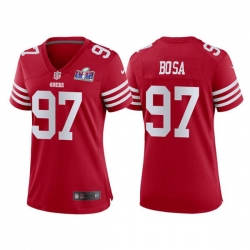 Women San Francisco 49ers 97 Nick Bosa Red 2023 F U S E  Vapor Untouchable Limited Stitched Football 2024 Super Bowl LVIII Jersey