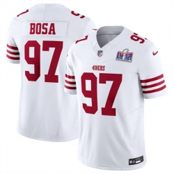 Youth San Francisco 49ers 97 Nick Bosa White 2023 F U S E  Vapor Untouchable Limited Stitched Football 2024 Super Bowl LVIII Jersey