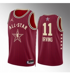 Men 2024 All Star 11 Kyrie Irving Crimson Stitched Basketball Jersey