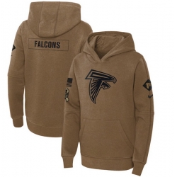 Youth Atlanta Falcons 2023 Brown Salute To Service Pullover Hoodie