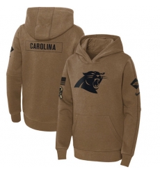 Youth Carolina Panthers 2023 Brown Salute To Service Pullover Hoodie