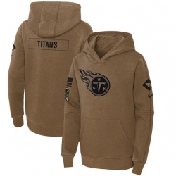 Youth Tennessee Titans 2023 Brown Salute To Service Pullover Hoodie