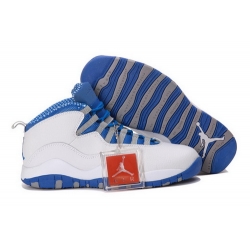 Air Jordan 10 Shoes 2013 Mens White Blue