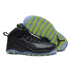 Air Jordan 10 Shoes 2014 Mens Transparent Bottom Black Green