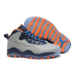 Air Jordan 10 Shoes 2014 Mens Transparent Bottom Grey Orange