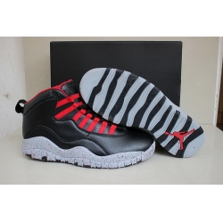 Air Jordan 10 Shoes 2015 Mens Engraved Edition Black Grey Red