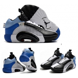 Jordan 35 Men Shoes White Blue Black