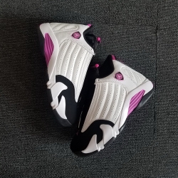 Air Jordan 14 White Pink Women Shoes