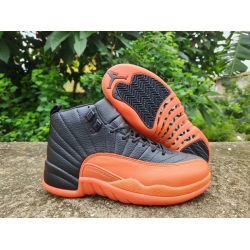 Air Jordan 12 Black Orange Men Shoes 24A02