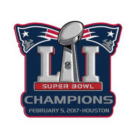 NFL Patriots Super Bowl Patch LI Champions Patch Biaog