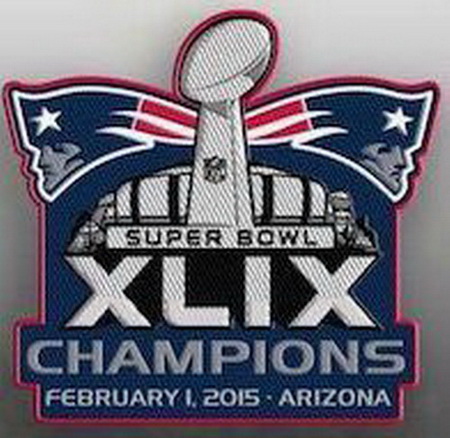 NFL Patriots Super Bowl Patch XLIX Champions Patch Biaog