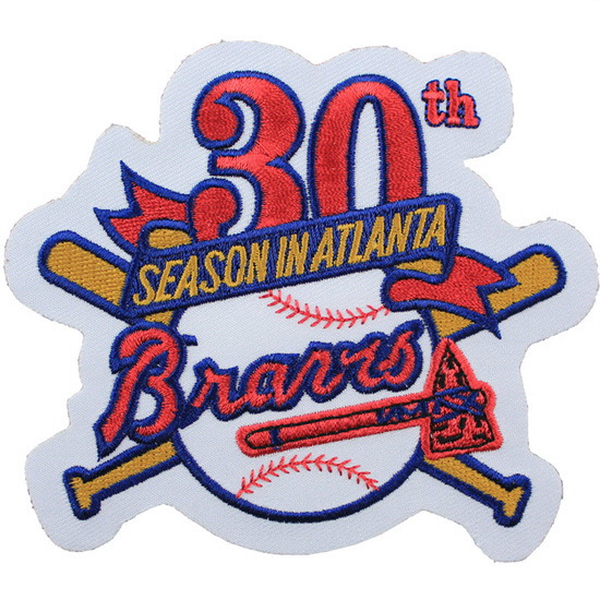 Women 1995 Atlanta Braves 30th Anniversary Jersey Sleeve Patch Biaog