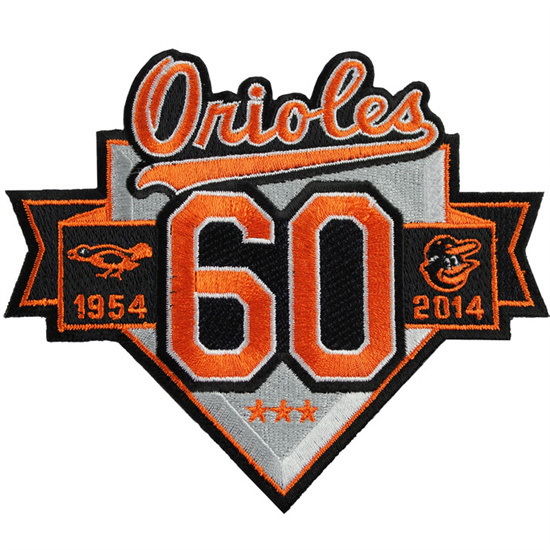 Women 2014 Baltimore Orioles 60th Anniversary Season Jersey Sleeve Patch 1954 Biaog