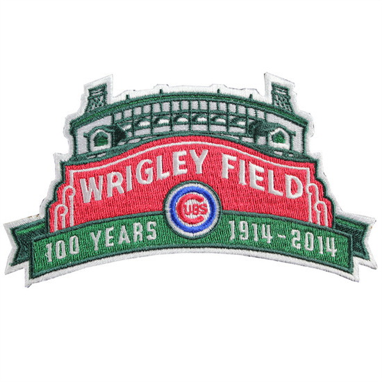 Men 2014 Chicago Cubs Wrigley Field s 100th Anniversary MLB Season Jersey Sleeve Patch Biaog