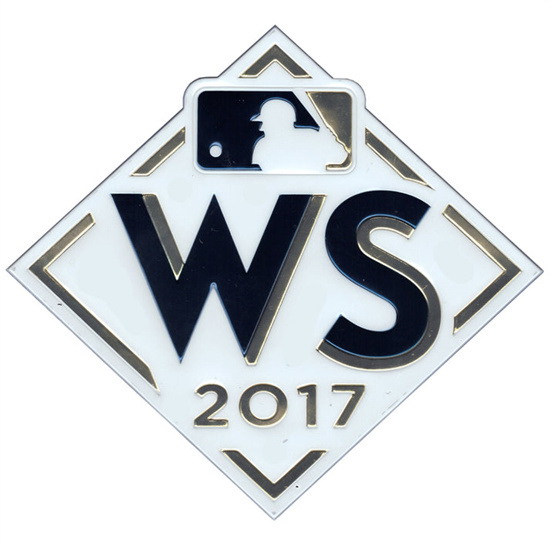 Women 2017 MLB World Series Emboss Tech Jersey Patch Los Angeles Dodgers Houston Astros Biaog