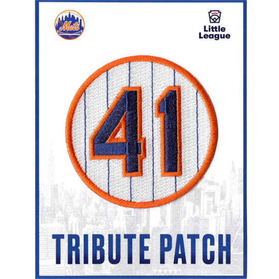 Men New York Mets Tom Seaver 41 Memorial Patch Biaog