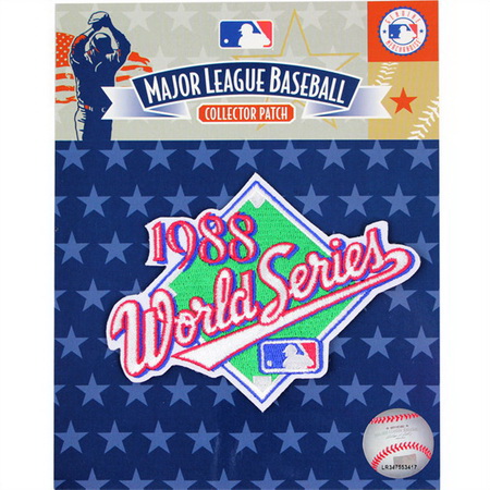 Youth 1988 MLB World Series Logo Jersey Patch Los Angeles Dodgers vs. Oakland Athletics Biaog
