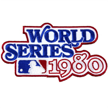 Women 1980 MLB World Series Logo Jersey Patch Philadelphia Phillies vs Kansas City Royals I Biaog