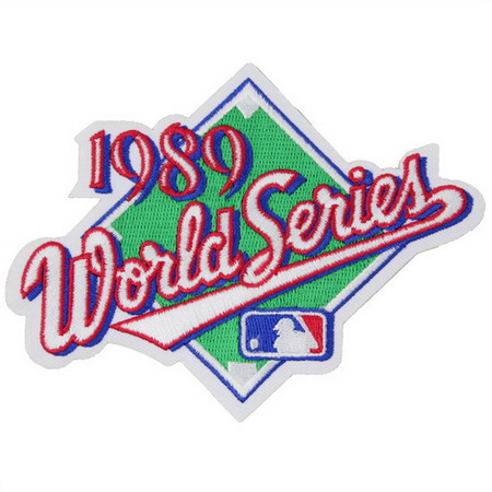 Youth 1989 MLB World Series Logo Jersey Patch San Francisco Giants vs. Oakland Athletics Biaog