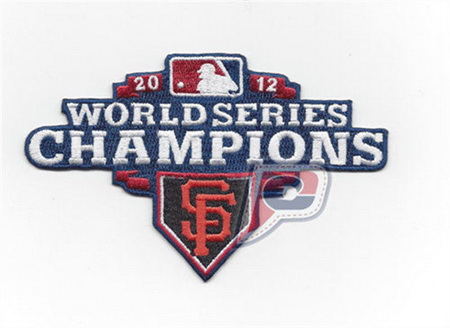 Youth 2012 San Francisco Giants MLB World Series Champions Red Version Jersey Patch Biaog