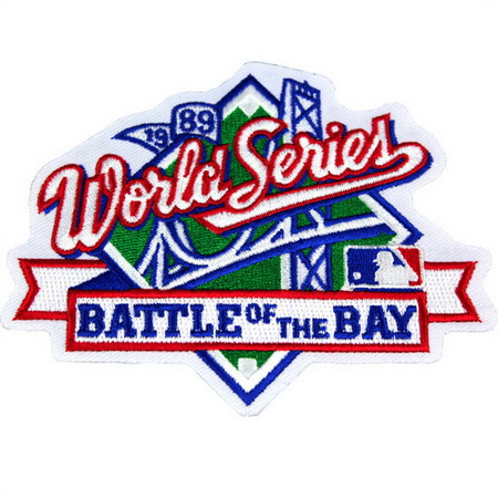 Youth 1989 MLB World Series Logo Jersey Patch Battle of the Bay San Francisco Giants vs. Oakland Athletics Biaog