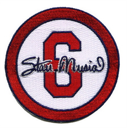 Youth Stan The Man Musial 6 St Louis Cardinals Memorial White Sleeve Patch 2013 Biaog