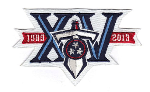 Tennessee Titans 15th Team Anniversary Jersey Patch XV 2013 Biaog